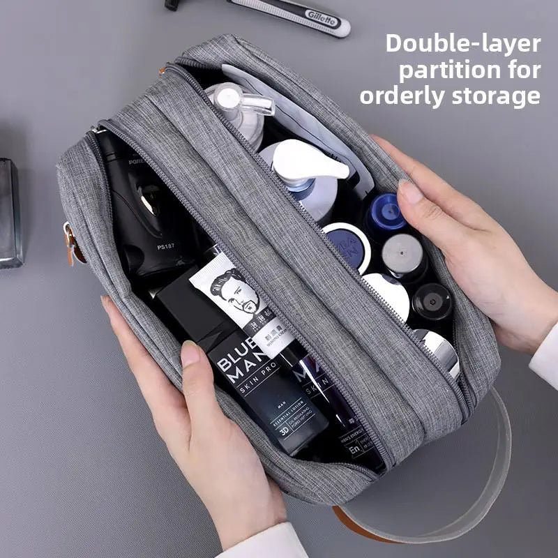 Dual Pocket Travel Toiletry Bag – Waterproof Hanging Travel