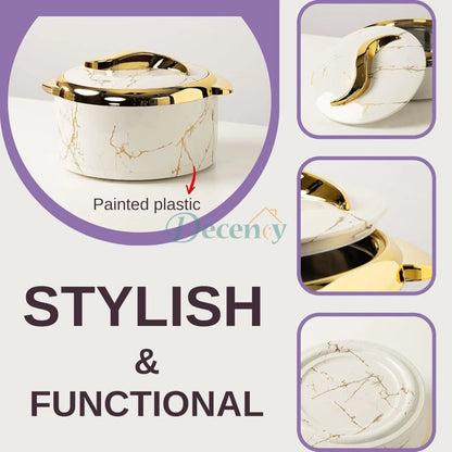 3-Piece Insulated Casserole Hot Pot Set – Thermal Food Warmer with Lids (1.5L + 2L + 2.5L)