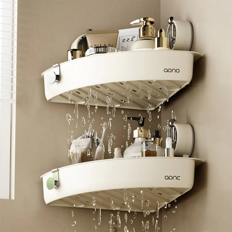 Vacuum Suction Cup Wall Mounted Organizer Waterproof No Drilling Shower Caddy