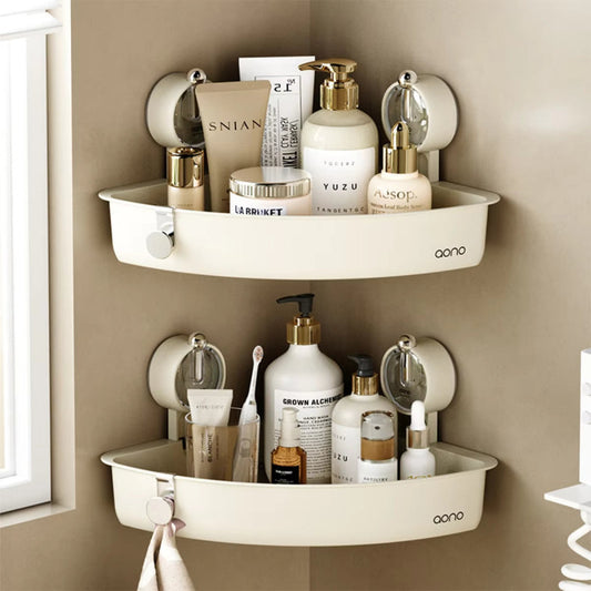 Vacuum Suction Cup Wall Mounted Organizer Waterproof No Drilling Shower Caddy