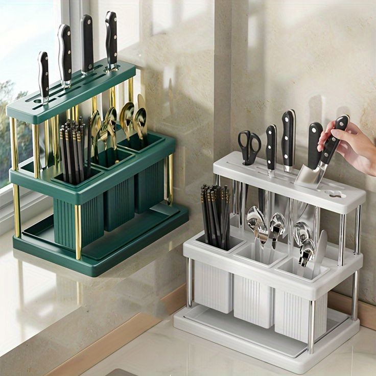 Utensil Drying Rack Detachable Cutlery Holder