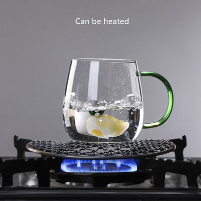 400ml 3D Cartoon Animal Glass Mug – Creative Coffee, Milk & Tea Cup with Handle | Adornia.pk