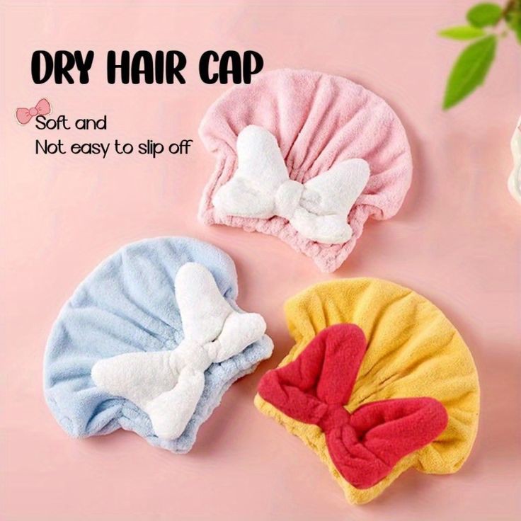 Water Absorbent Shower Cap With Bow