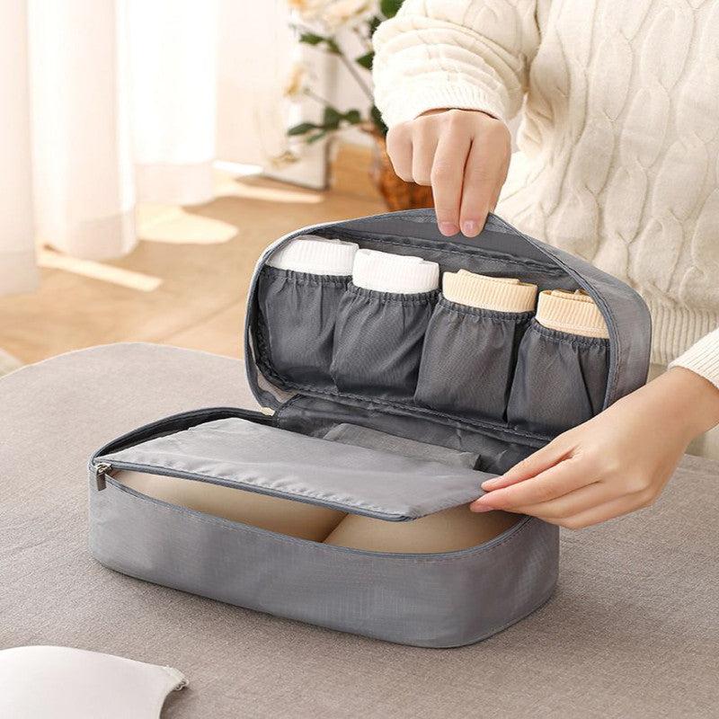 Travel Underwear and Bra Organizer Bag – Portable Lingerie Storage Pouch with Compartments for Socks, Panties, and Bras