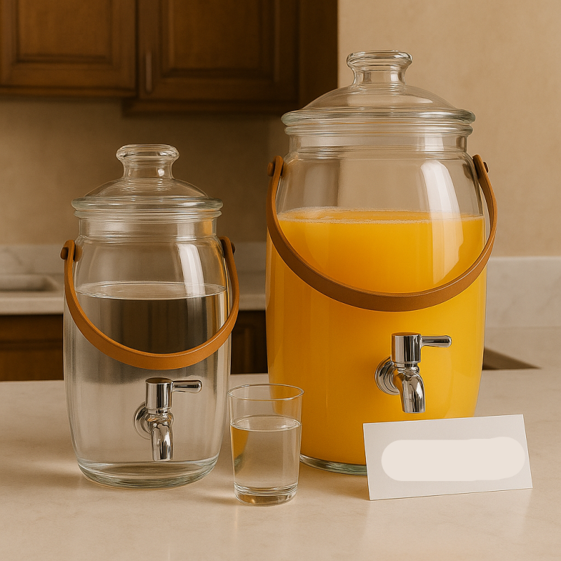 Acrylic Beverage Cooler – Pack of 2 Durable Dispensers