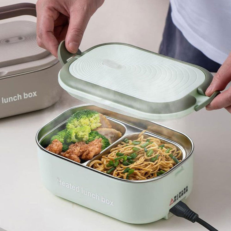 ELECTRIC HEATED LUNCH BOX WITHOUT WATER INJECTION – 304 STAINLESS STEEL, PLUG-IN CONSTANT TEMPERATURE FOR OFFICE USE
