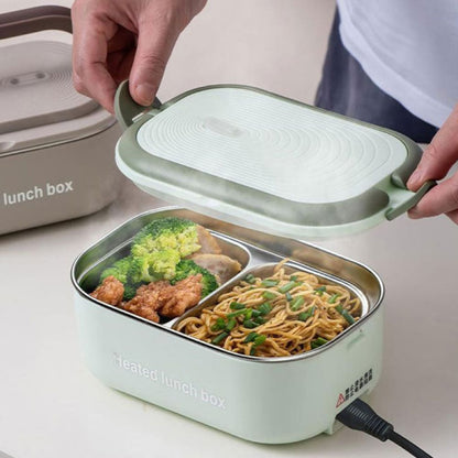 ELECTRIC HEATED LUNCH BOX WITHOUT WATER INJECTION – 304 STAINLESS STEEL, PLUG-IN CONSTANT TEMPERATURE FOR OFFICE USE