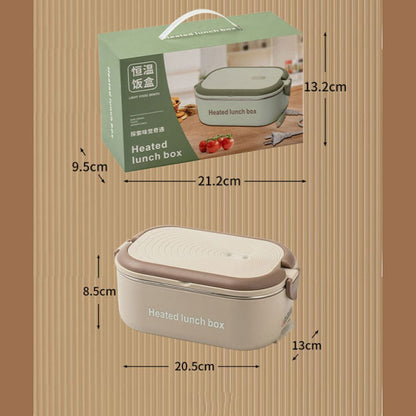 ELECTRIC HEATED LUNCH BOX WITHOUT WATER INJECTION – 304 STAINLESS STEEL, PLUG-IN CONSTANT TEMPERATURE FOR OFFICE USE
