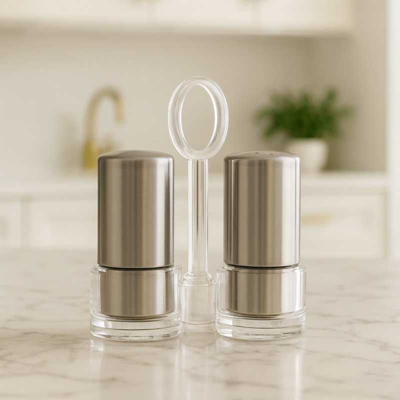 Premium Spice Shaker Duo with Stand