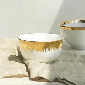 Aurulent Dripping Pattern 14pcs Bowls Set