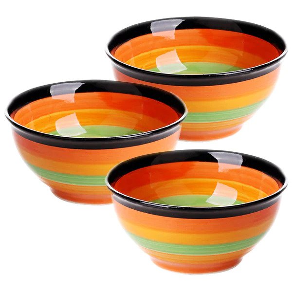 Porcelain Spiral Bowls & Plates Set (Pack of 12)