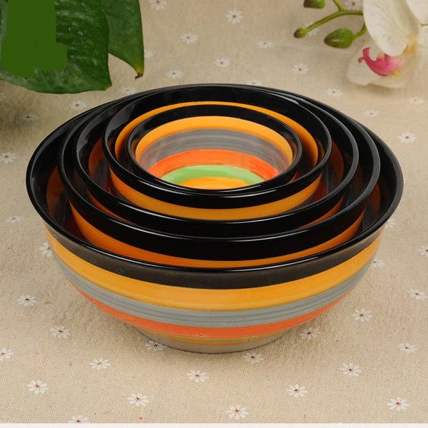 Porcelain Spiral Bowls & Plates Set (Pack of 12)