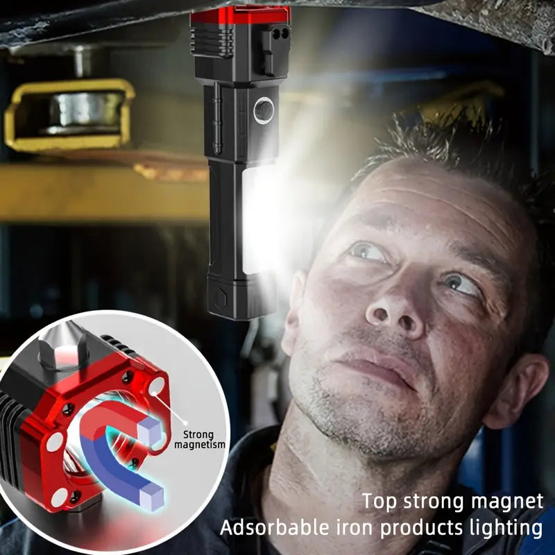 Led rechargeable hammer torch light