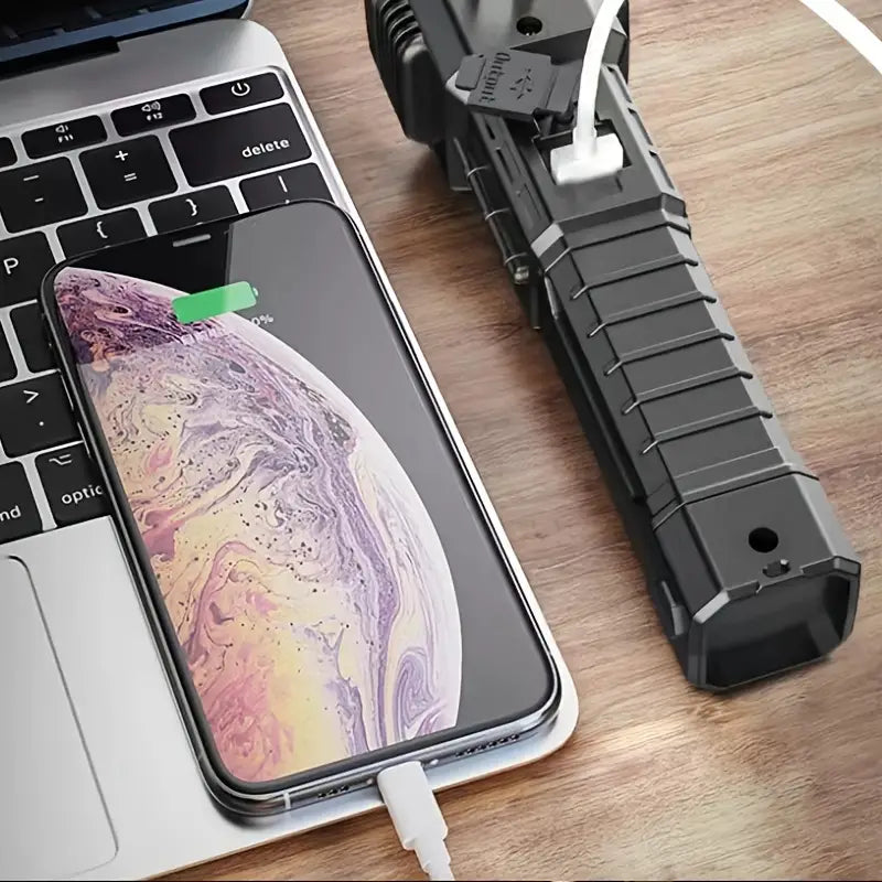 Led rechargeable hammer torch light