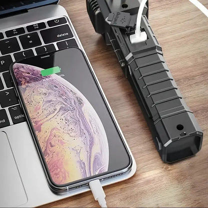 Led rechargeable hammer torch light