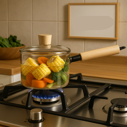 Non-Stick Marble Coated Sauce Pan with Lid