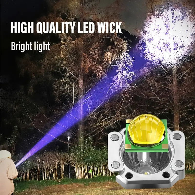 Omni Cop Flashlight, Super Bright LED Flashlight With Safety Hammer, Portable Work Light, Outdoor Adventure Lighting, Long Distance Beam Rescue Flashlight, Multifunctional 4 Modes Flashlight, Torch with Hammer Window Glass and Seat Belt Cutter