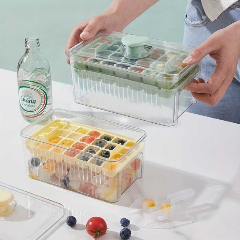 Ice Cube Tray with Lid and Storage Bin – BPA-Free Freezer Organizer | Adornia.pk