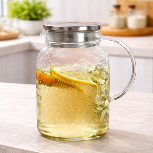 Clear Glass Water Jug – Elegant Serving Pitcher