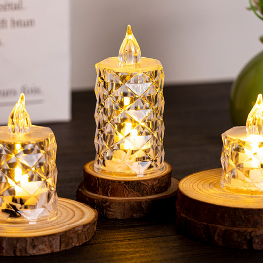 FLAMELESS LED CANDLE LIGHTS – 3-PIECE BATTERY-OPERATED DECOR