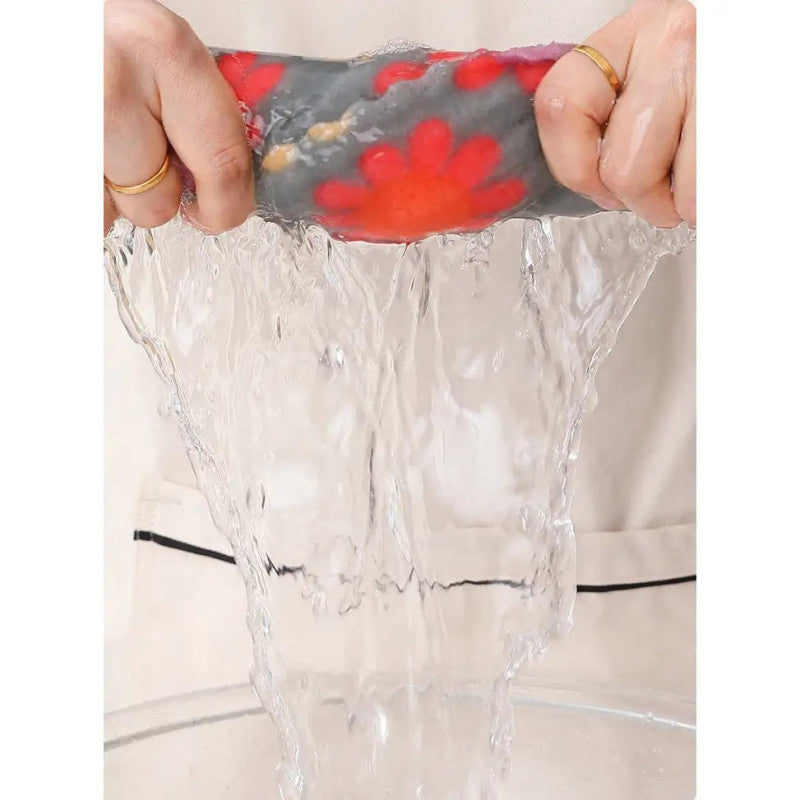 Floral Pattern Soft Cotton Face Towels – Absorbent & Quick-Dry Washcloths for Bathroom & Travel (Set of 5)