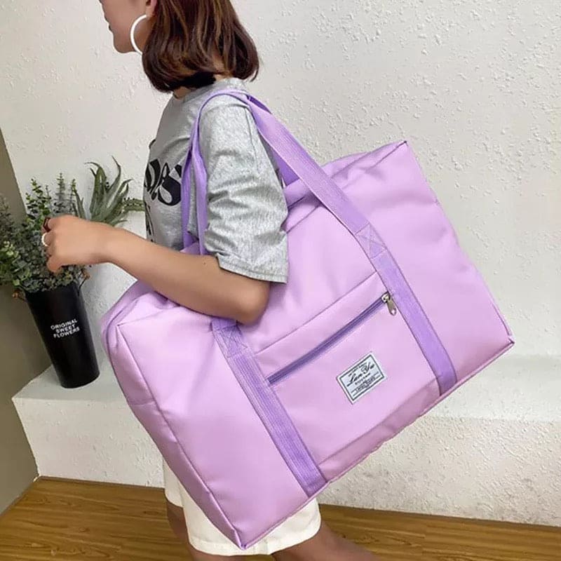 Travel Hand Bag, Nylon Waterproof Fitness Clothing Shoulder Bag, Large Capacity Folding Travel Bag, Luggage Bag For Moving House Business Trip Travel