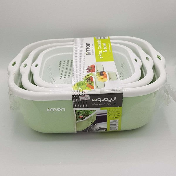 Limon Bowls & Colander 6 Pcs