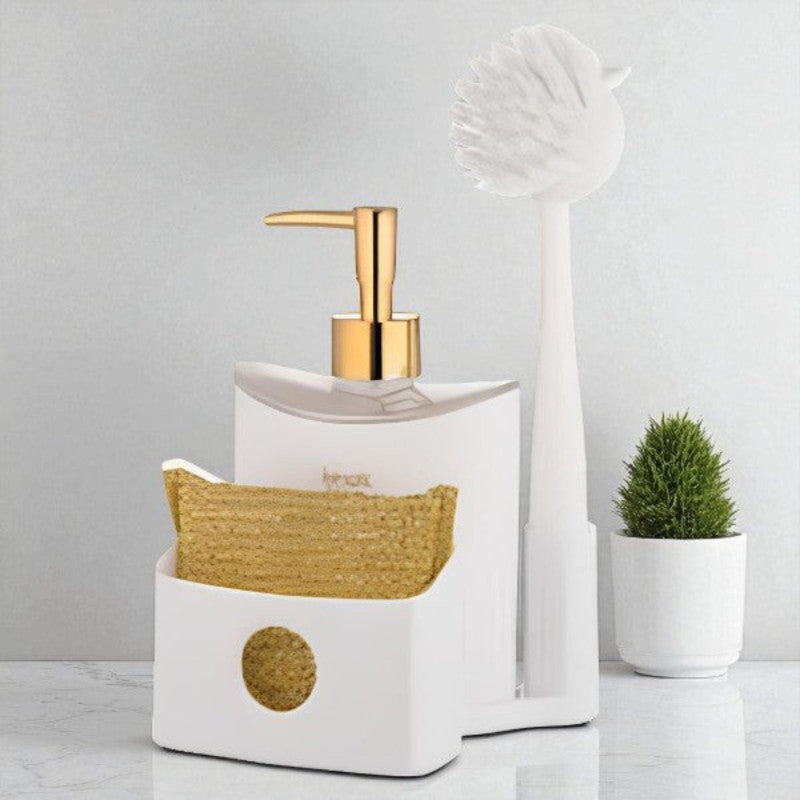 Limon Dishwashing Liquid Dispenser Set of 3 – Stylish Soap Dispenser Bottles for Kitchen & Sink Organization | Adornia.pk