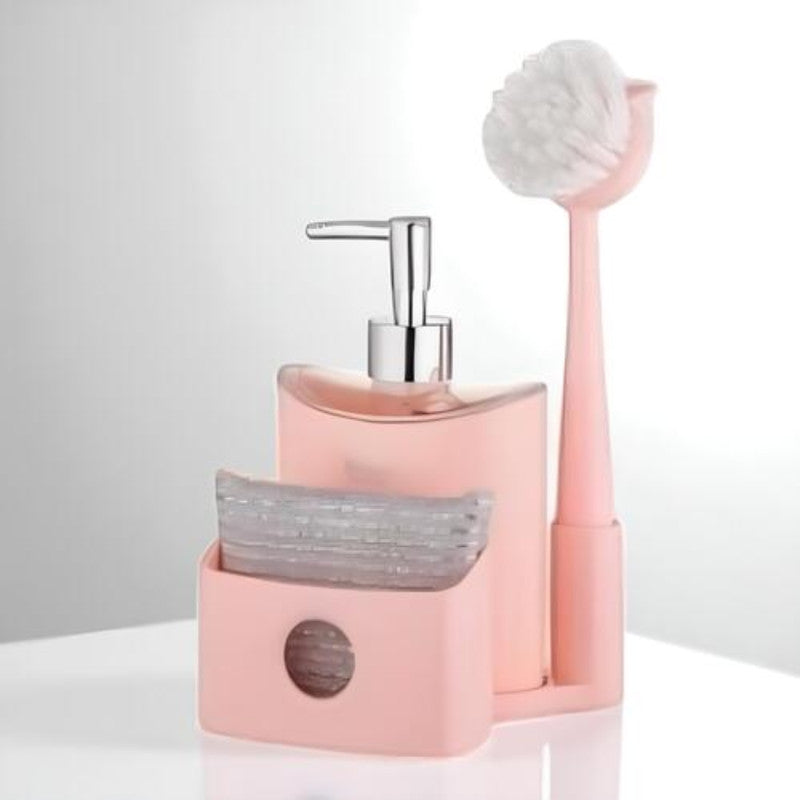 Limon Dishwashing Liquid Dispenser Set of 3 – Stylish Soap Dispenser Bottles for Kitchen & Sink Organization | Adornia.pk