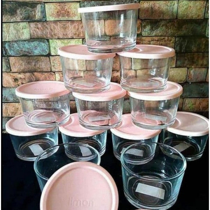 Limon 190ml Mini Glass Storage Bowl – Small Airtight Container for Kitchen & Pantry (1966) | Adornia.pk