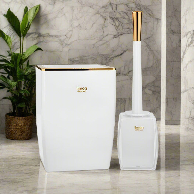 LuxeSwing Dustbin & Brush Set (1810) by Limon