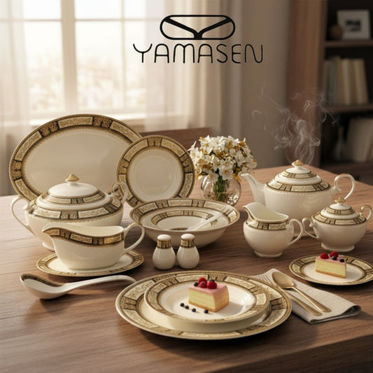 Yamasen Japan Dinner Set of 75 Pieces – 8-Person Serving 103 Pieces – 12-Person Serving