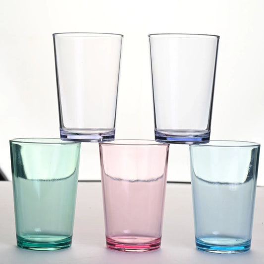 6 Pcs  Unbreakable Premium Drinking Acrylic Glasses
