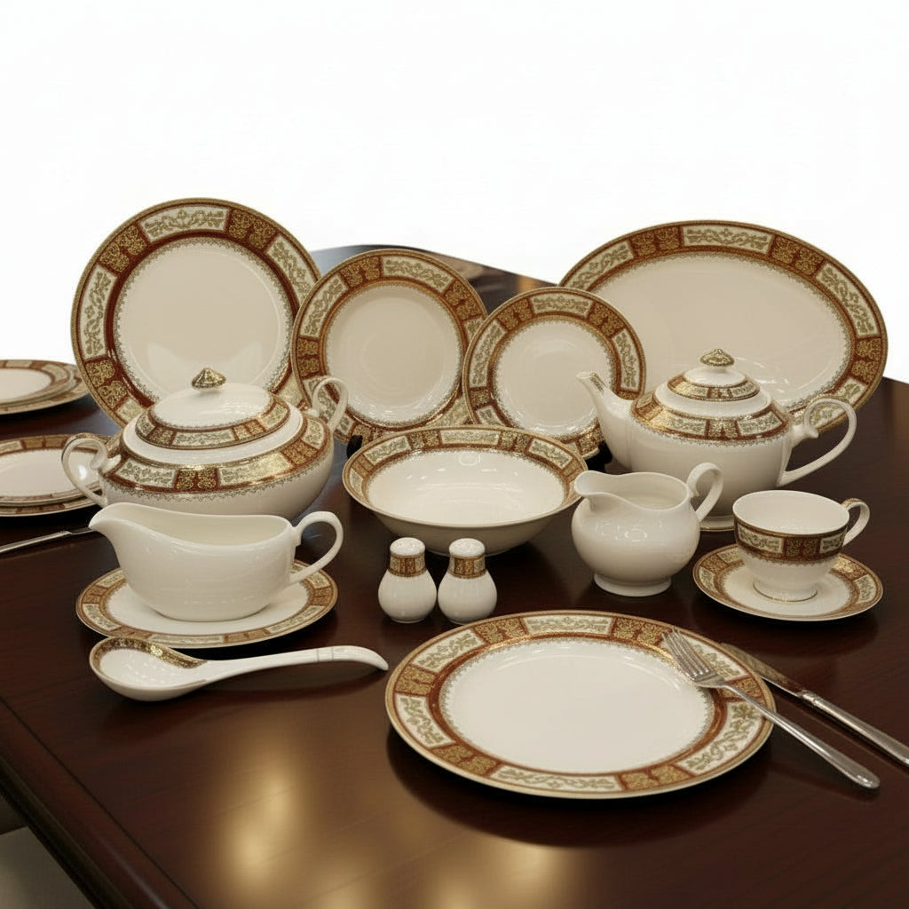 Yamasen Japan Dinner Set of 75 Pieces – 8-Person Serving 103 Pieces – 12-Person Serving