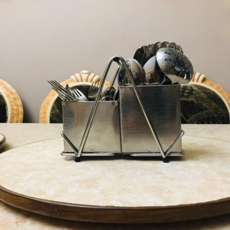 tainless steel spoon holder.