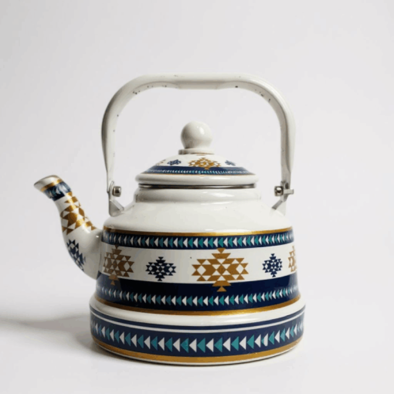 Enamel Kettle 2.5 Ltr | Decorative Tea and Water Kettle with Handle | Adornia Pakistan