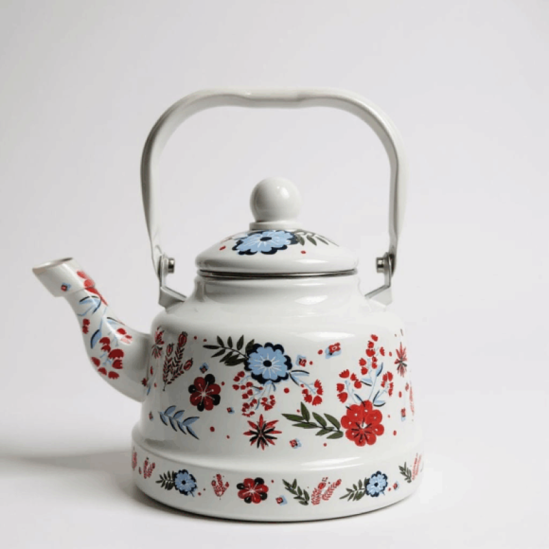 Enamel Kettle 2.5 Ltr | Decorative Tea and Water Kettle with Handle | Adornia Pakistan