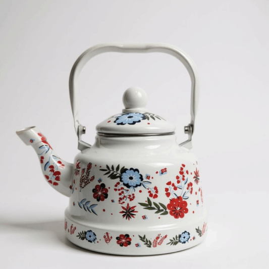 Enamel Kettle 2.5 Ltr | Decorative Tea and Water Kettle with Handle | Adornia Pakistan
