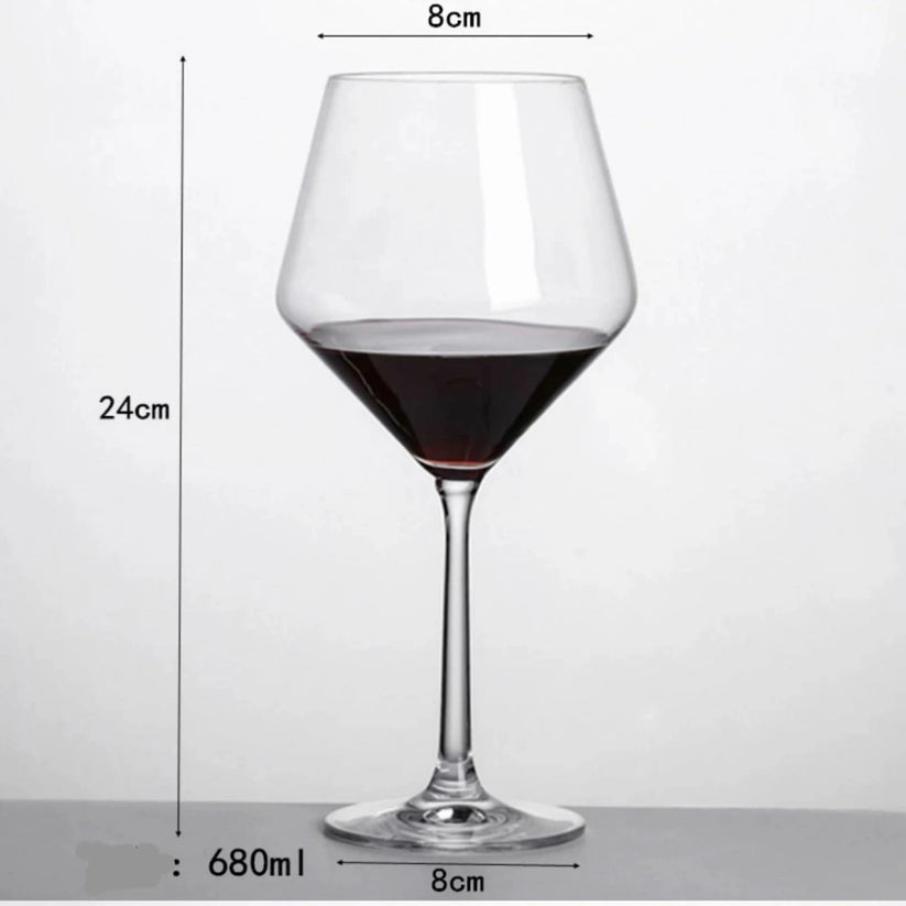 Set Of 6 Stone Wine Glasses