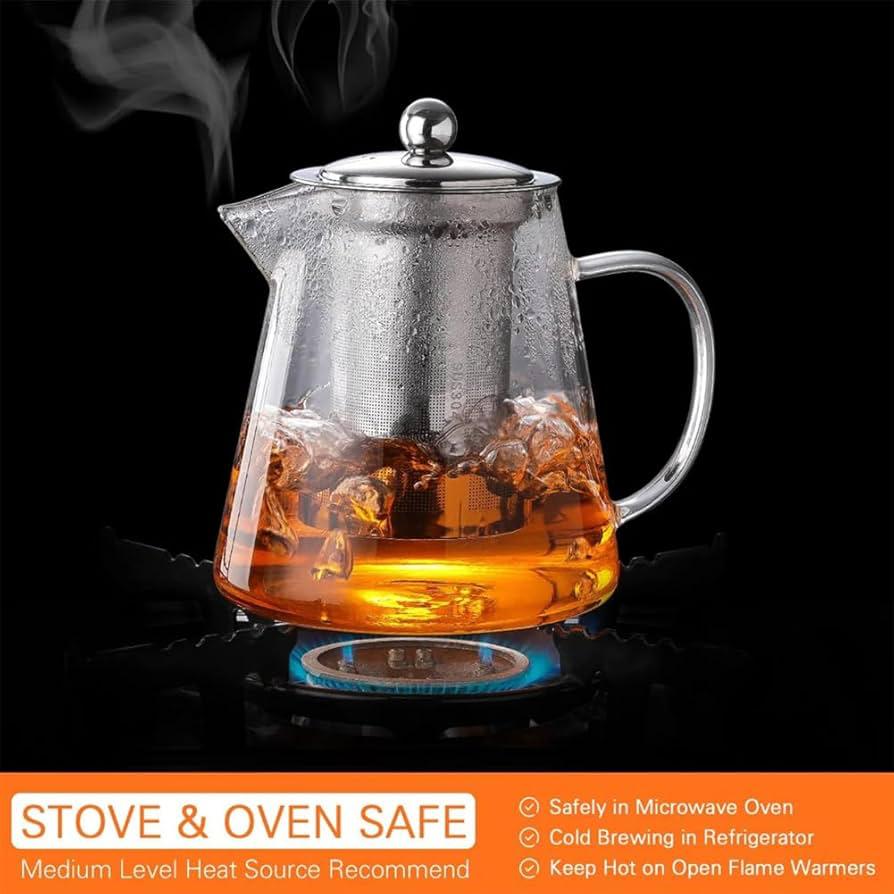 Transparent Fire Proof Glass Kettle