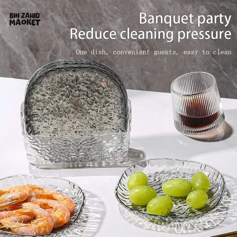 LUXURY 8 PIECE PLATE SET DISH SMALL FRUIT & SNACK PLATE