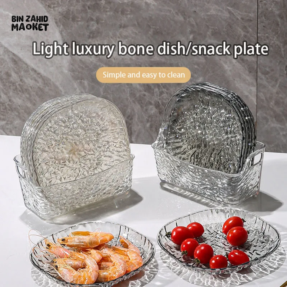 LUXURY 8 PIECE PLATE SET DISH SMALL FRUIT & SNACK PLATE