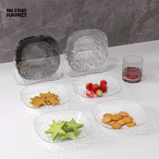 LUXURY 8 PIECE PLATE SET DISH SMALL FRUIT & SNACK PLATE