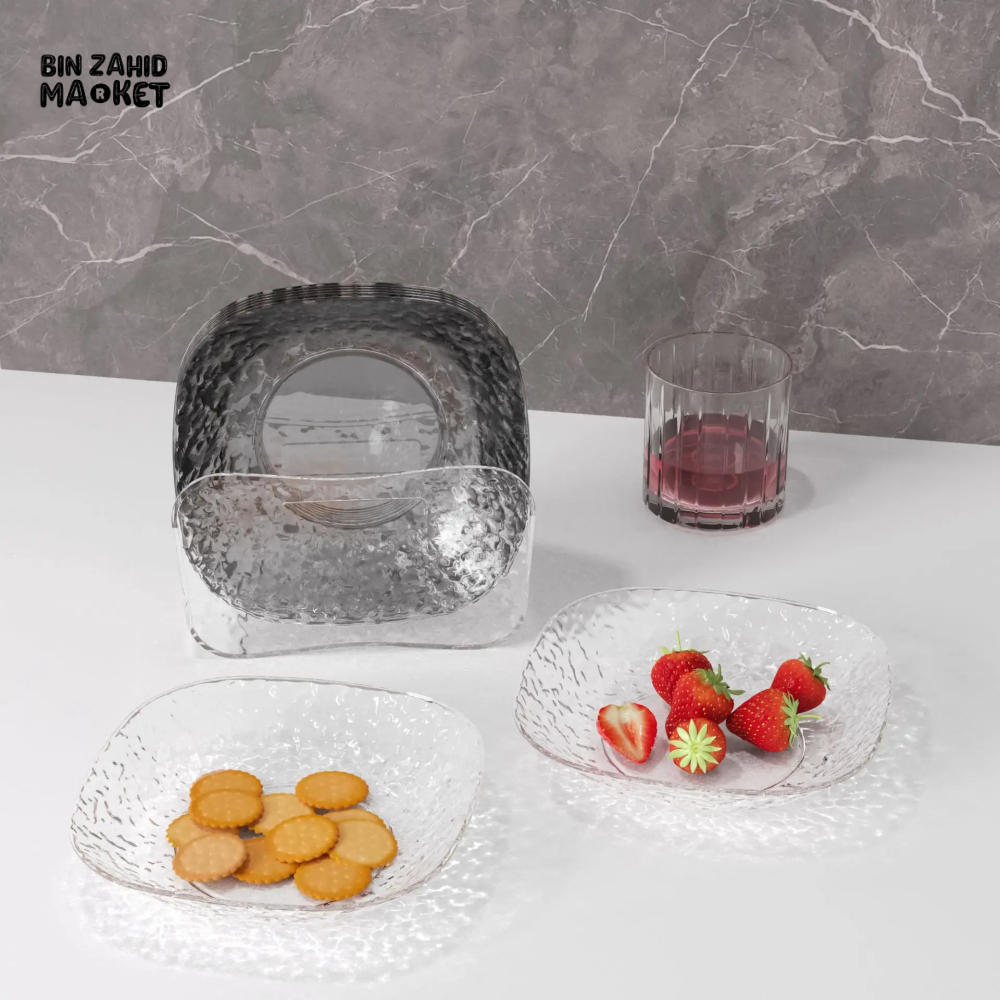 LUXURY 8 PIECE PLATE SET DISH SMALL FRUIT & SNACK PLATE