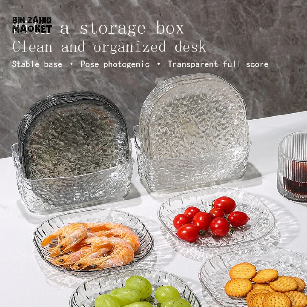 LUXURY 8 PIECE PLATE SET DISH SMALL FRUIT & SNACK PLATE