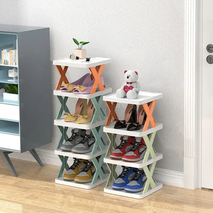 5 Layer Shoe Rack Organizer – Space-Saving Shoe Storage Shelf for Closet, Bathroom & Door