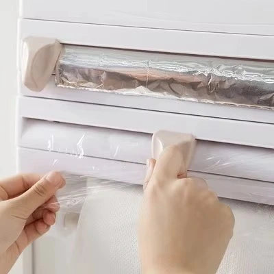 3-in-1 Kitchen Roll Dispenser – Tissue, Foil & Plastic Wrap Holder (Wall Mountable)