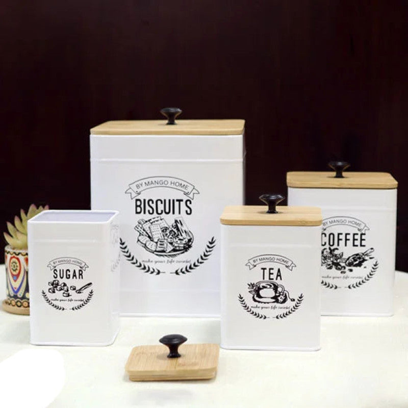 Metal Food Containers Set of 4