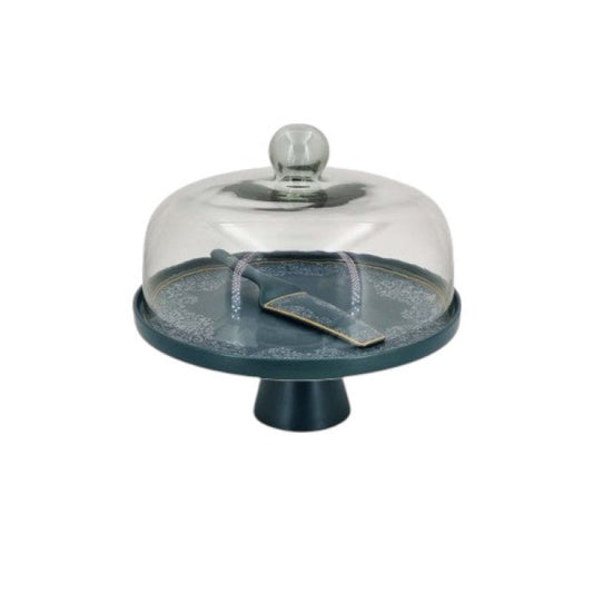Cake Dish SeaGreen With G- Cover 4c-MK280