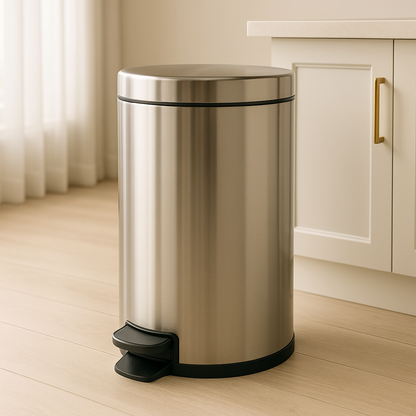 30L Premium Stainless Steel Pedal Bin – Soft-Close Lid
